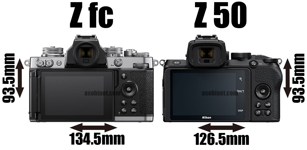 Z fcとZ 50の比較