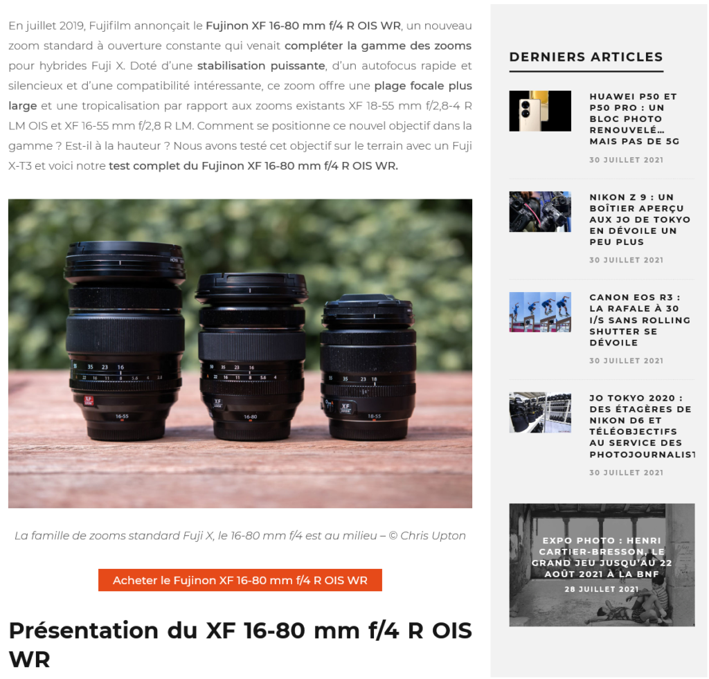 Obiettivo Fujinon XF16-80mm F4 R OIS WR – Zoom Universale Stabilizzato Per Fujifilm X - 5